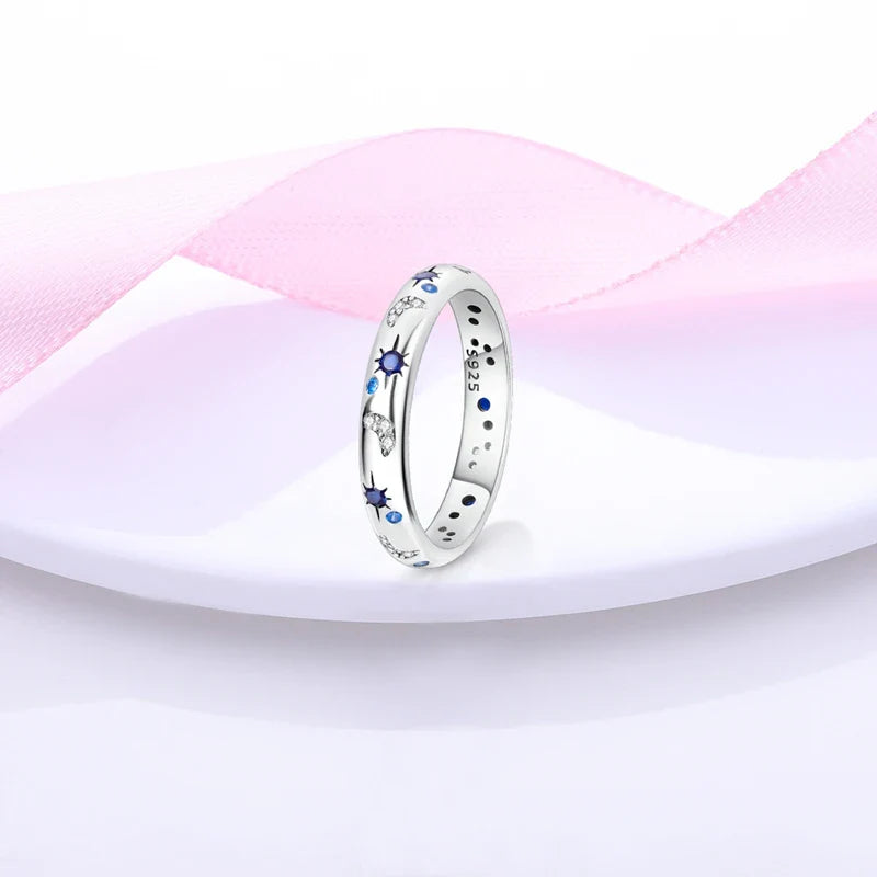 925 Sterling Silver Rings - Bow, Heart, Sun, Moon & Star Zircon Jewelry for Women, Birthday & Anniversary Gift