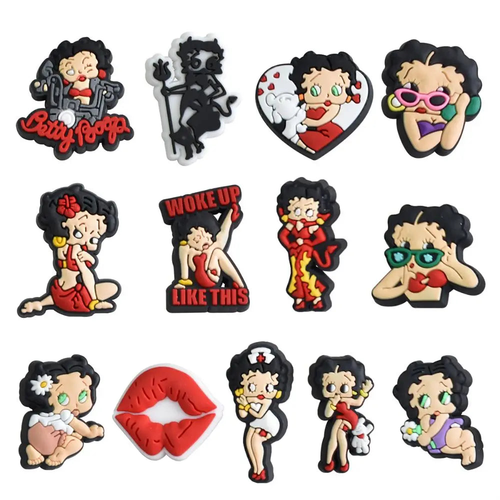 13pcs Fashion Girl Shoe Charms – Clog, Backpack & Wristband Accessories for Kids’ Gifts & Christmas