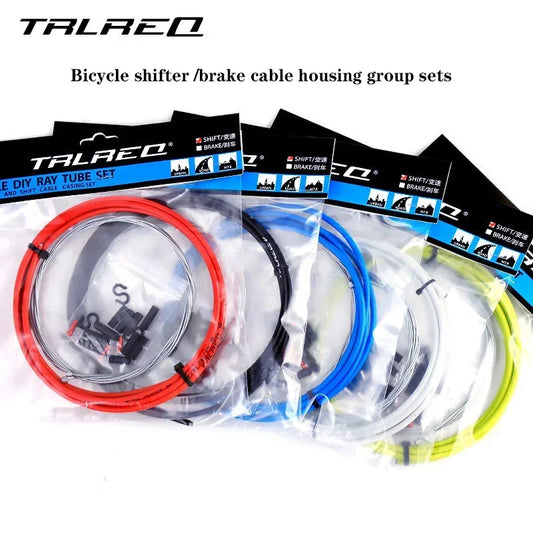 RGO Bicycle Brake Cable Housing Set — MTB Mountain Bike Derailleur & Shifter Cable with Caps