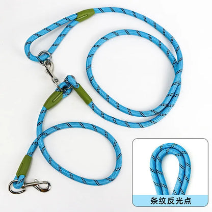 Reflective Nylon Dog Leash – Hands-Free Running & Walking Rope Lead for Small to Large Dogs
