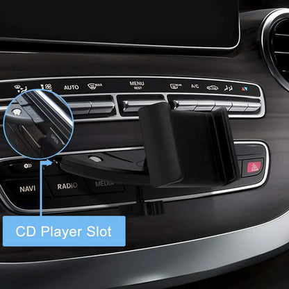 Universal CD Slot Phone Holder - 360° Adjustable Rotating Car Mount for iPhone Samsung Xiaomi Smartphones