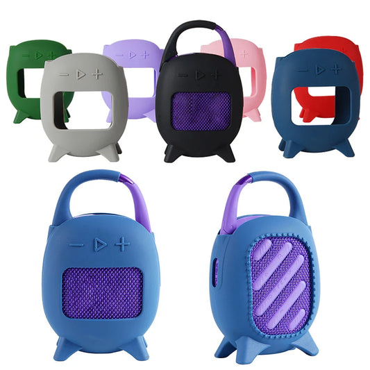 Silicone Protective Case for JBL Clip 5 – Shockproof, Dustproof Carrying Cover with Stand-Up Design for Portable Bluetooth Speaker