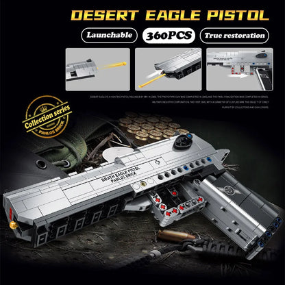 G18 Desert Eagle M1911 Pistol Gun Model – Military Series Building Blocks Toys for Kids and Boys