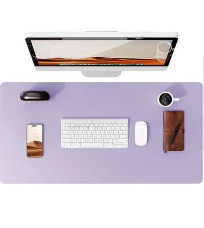Large Leather Mouse Pad Desk Mat - Non-Slip PU Leather Office Desk Protector for Laptop & Workspace Setup
