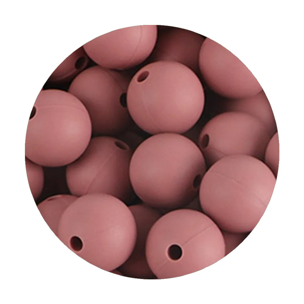 50Pcs Silicone Spacer Beads - 9/12/15mm Round Loose Beads for DIY Necklace Bracelet Jewelry Making