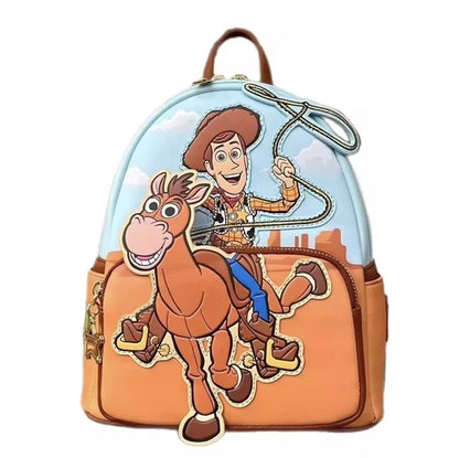 Disney Inside Out Sadness Mini Backpack – PU Leather Cartoon Rucksack for Girls, Cute Cosplay Storage Bag