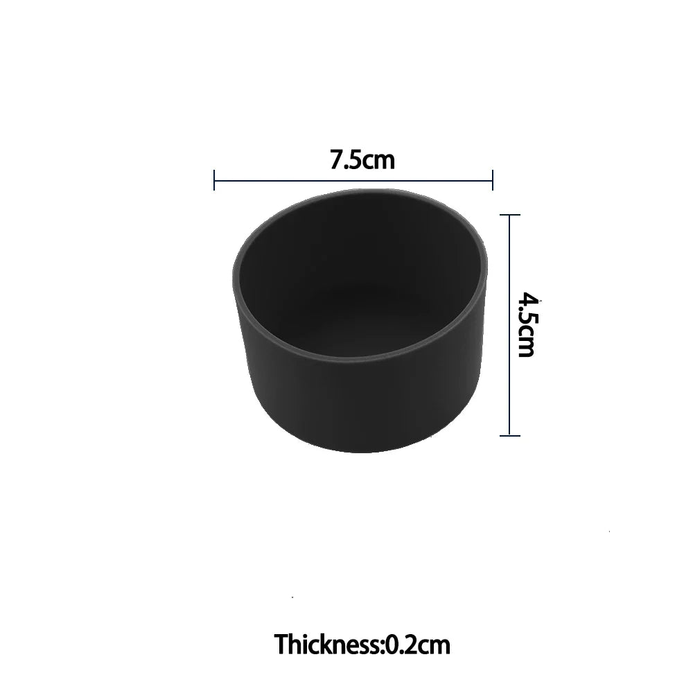 For Better Life , 7.5cm Soft Silicone Cup Bottom Protector Sleeve - Anti-Damage Accessory for Glass Water & Tea Bottles
