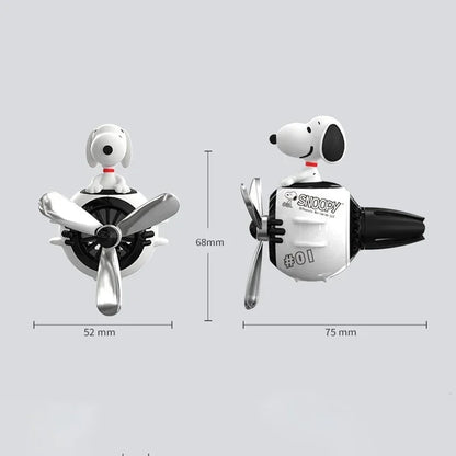 Snoopy Flying Propeller Pilot Car Air Freshener – Anime Figure Aromatherapy Diffuser & Car Decor Gift