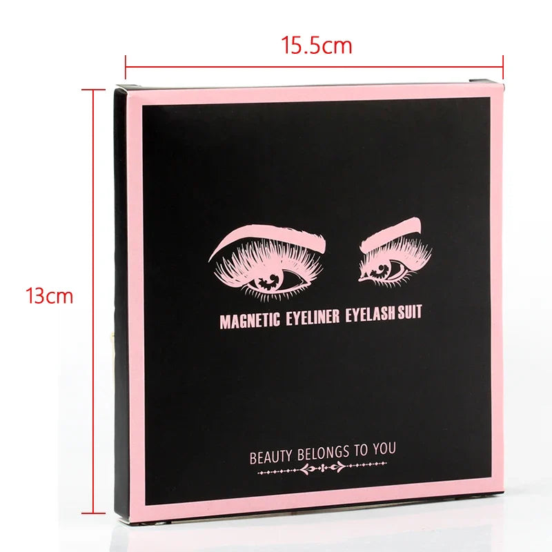 2/3/4 Pairs Magnetic Eyelashes Set - Waterproof Liquid Eyeliner, Tweezer, Dramatic 3D Mink Lashes for Makeup
