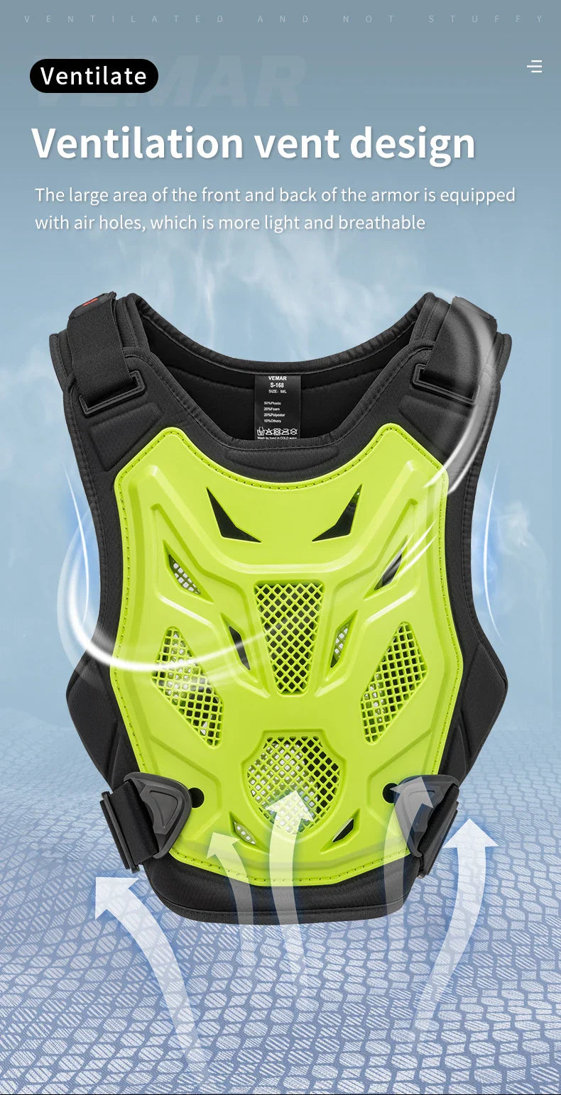 Motorcycle Motocross Racing Vest – Adult Off-Road Armor Chest Protector for Dirt Bike Safety