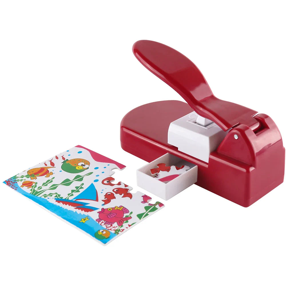Creative Jigsaw Puzzle Maker Machine - Embossing Flower Punch for Children's Educational Toys and DIY Handmade Materials (1PC)
