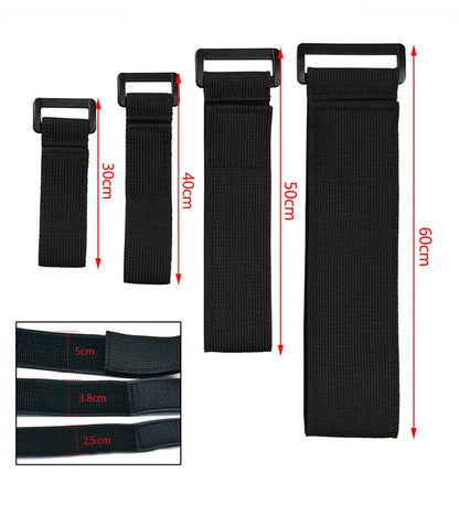 Customizable Elastic Reverse Buckle Nylon Magic Band - Hook Loop Cable Ties, Hook Straps, Sticky Fastener Tape (2/5PCS)