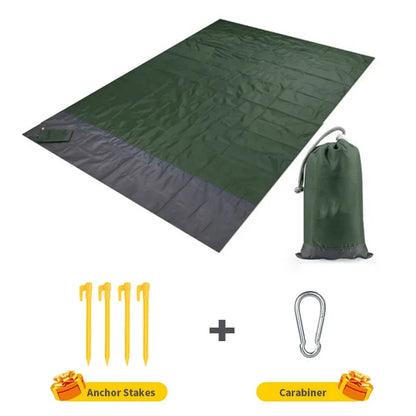 Waterproof Folding Beach Mat – Lightweight Pocket Blanket for Outdoor Picnic, Camping, and Beach