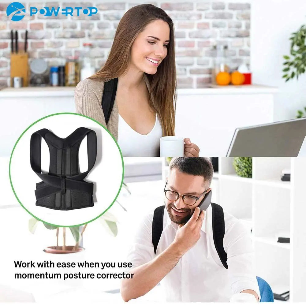 Alloy Bar Posture Corrector – Scoliosis Back Brace Spine Corset with Shoulder Therapy Support, Orthopedic Posture Correction Belt