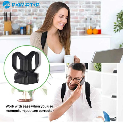 Alloy Bar Posture Corrector – Scoliosis Back Brace Spine Corset with Shoulder Therapy Support, Orthopedic Posture Correction Belt