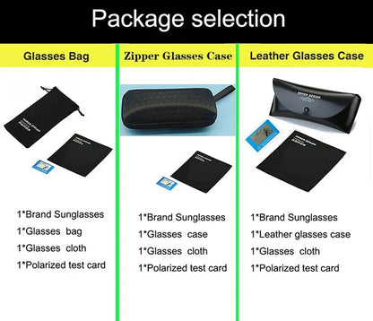 Aoron Polarized Sunglasses – UV400 Anti-Glare Metal Frame Driving Glasses for Men & Women