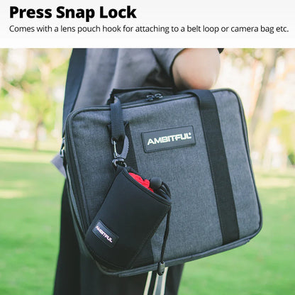 AMBITFUL Camera Lens Drawstring Bag — S/M/L/XL Pouches for Canon, Sony, Nikon DSLR Lenses