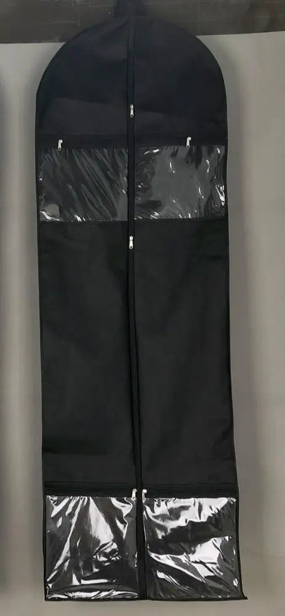 Portable 70" Wedding Dress Garment Bag — Long Dress Cover with 4 Pockets, Handles & 10" Gusset for Women