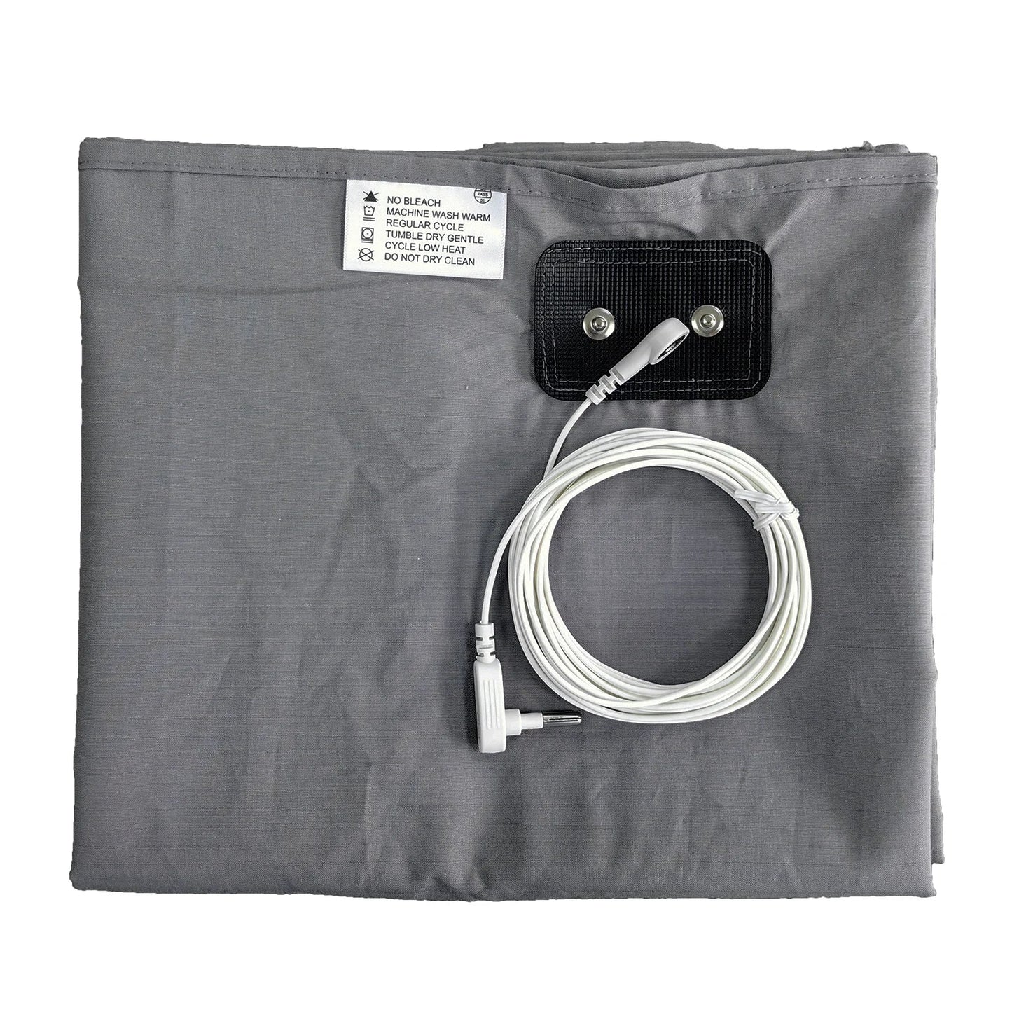 10% Silver Fiber Flat Bedsheet with Earthing Cord – Conductive Antistatic Health Protection & Stress Relief Sheet