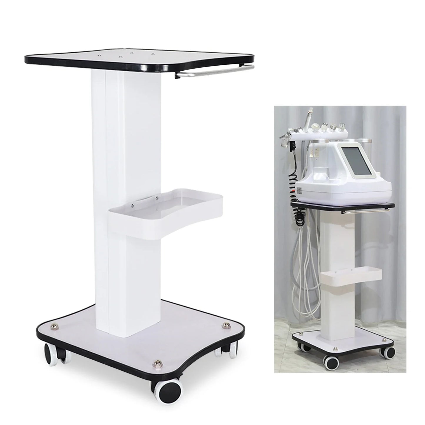40Kg Salon Rolling Trolley Cart – Spa & Beauty Storage Organizer with Machine Stand, Heavy-Duty Spa Cart