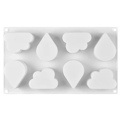 Fruit & Heart Silicone Cake Mold — Geometry Chocolate, Ice Cube, Biscuit & Jelly DIY Baking Set for Pudding & Birthday Gifts