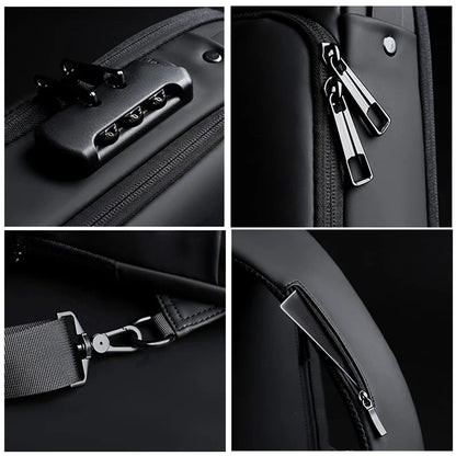 Anti-theft USB Shoulder Bag: Men's Multifunction Crossbody Travel Sling - Secure Messenger Pack for Male Adventure