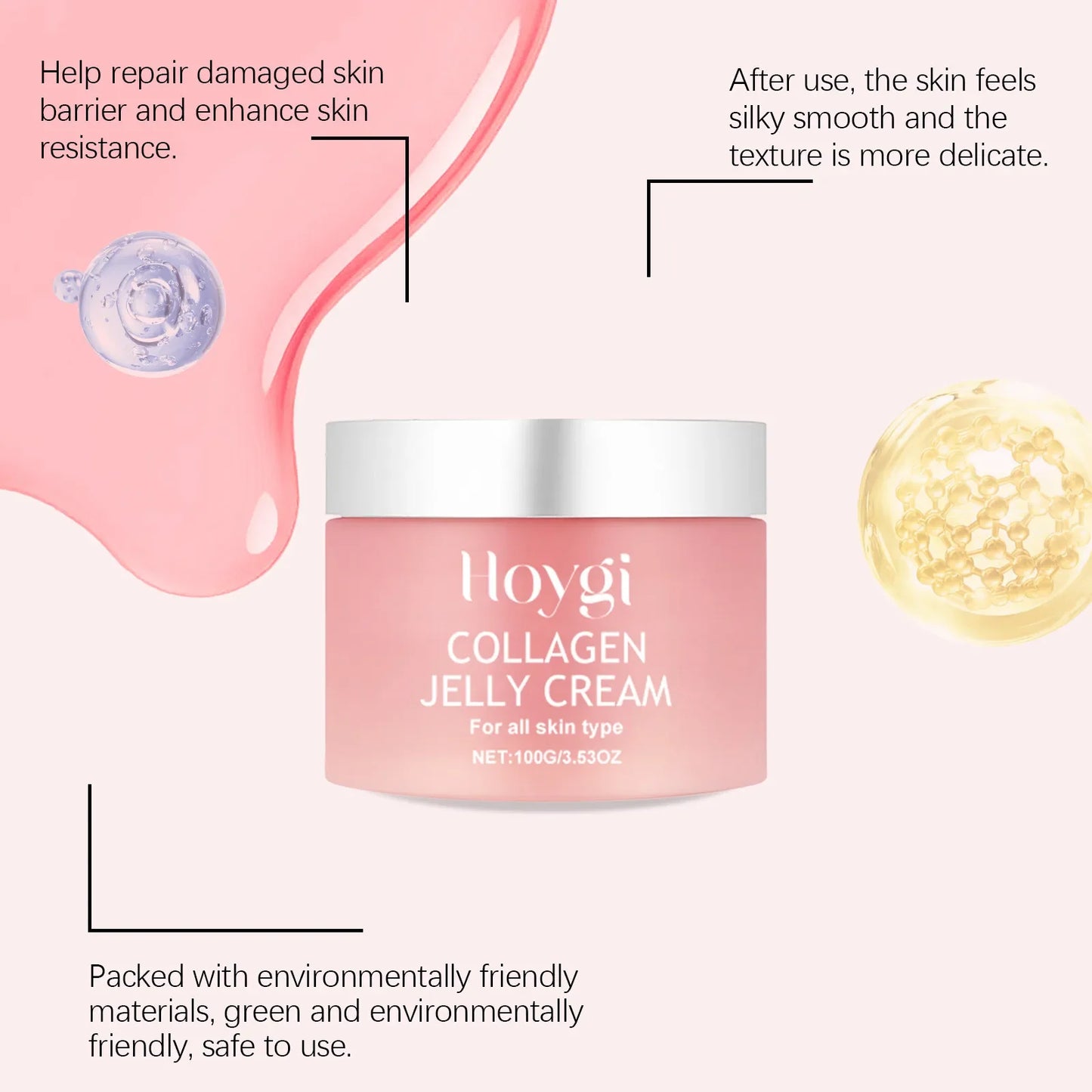 100g Collagen Jelly Cream – Anti-Aging, Hydrating & Skin Tightening Face Care for Wrinkles