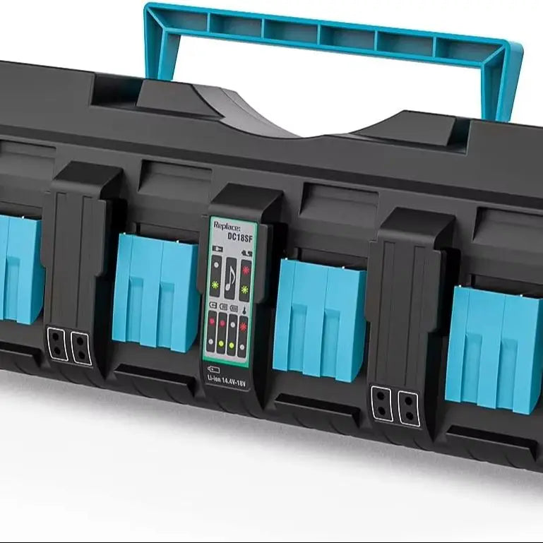 XNJTG DC18SF 18V 4-Port Charger – Compatible with Makita 14.4V-18V Batteries BL1850, DC18RD, DC18RC
