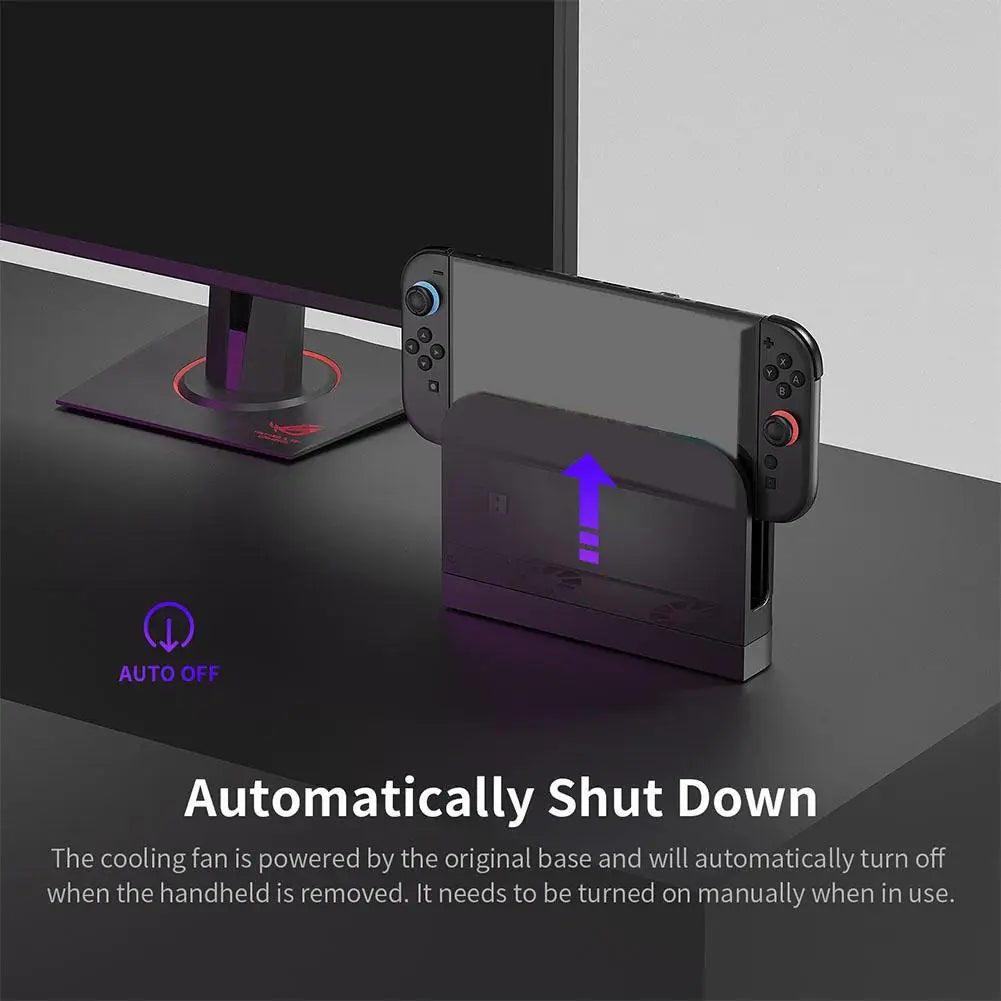 Universal Nintendo 2 Base with Cooling Fan — Dual-Fan Adjustable Heat Sink Docking Station with 3-Speed Wind Control