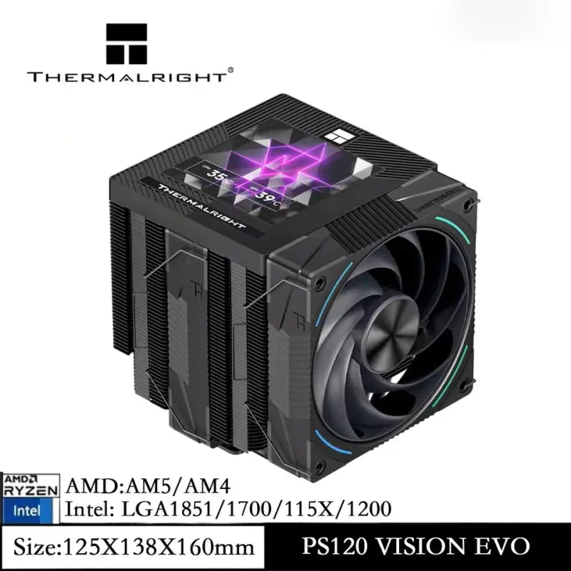 Thermalright Phantom Spirit Digital 120 EVO/SNOW CPU Air Cooler – 7 Heat Pipes Dual Tower AGHP Gen5.0 with Dual TL-K12 Fans High Performance Radiator for Intel & AMD Sockets