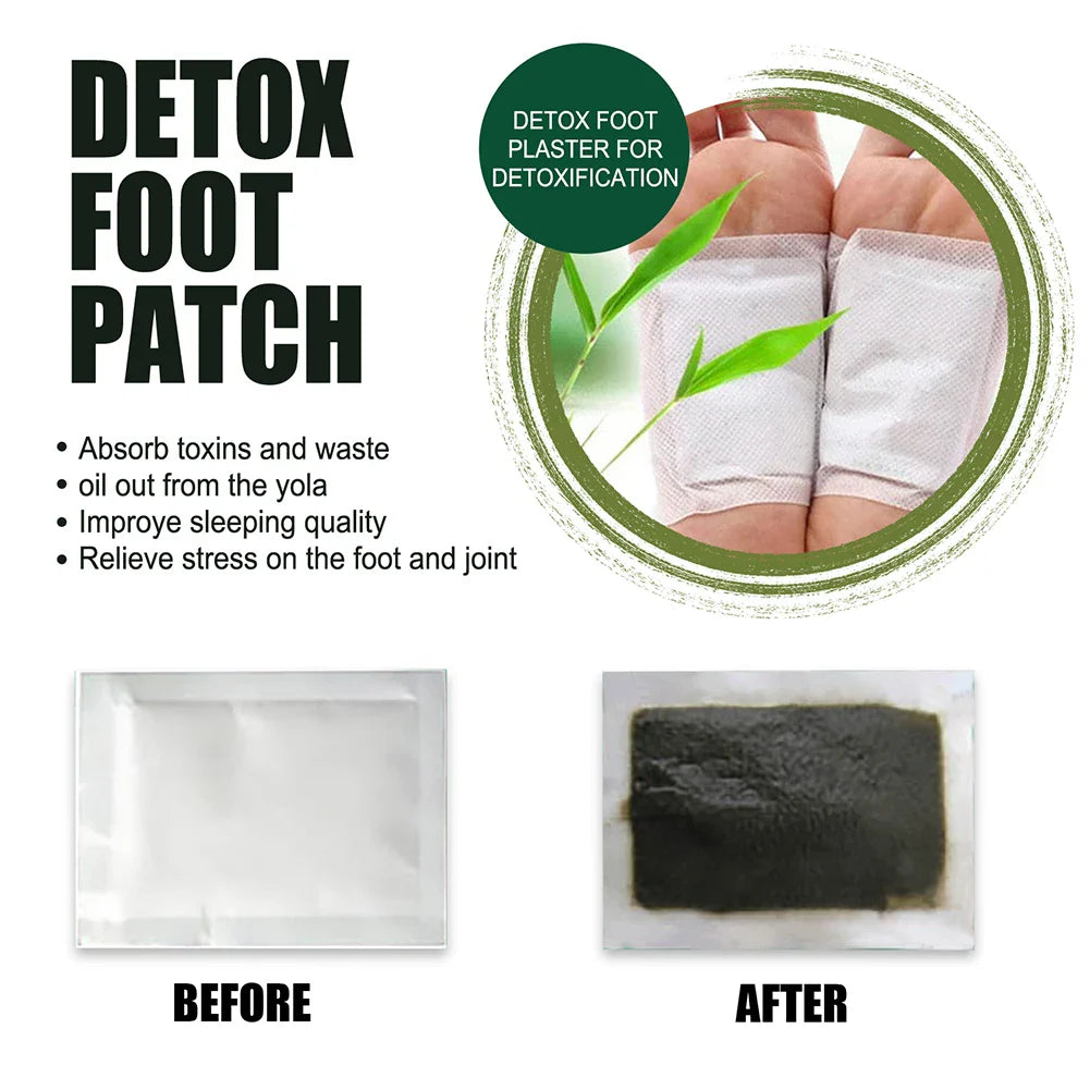 Natural Detox Foot Patches – 10-50PCS/Bag, Herbal Stress Relief, Deep Sleep, and Foot Care Detox Stickers
