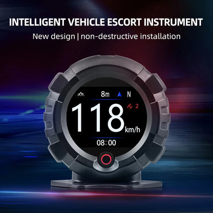X95 Car GPS Digital Head-Up Display – Inclinometer Speedometer with Slope, Pitch, Altitude & Latitude Meter