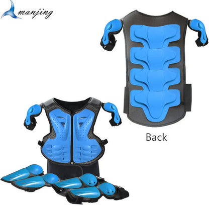 Full Body Protective Armor for Kids & Youth – Motocross, Skating Vest with Chest, Spine, Knee & Elbow Guards (0.8-1.6m)