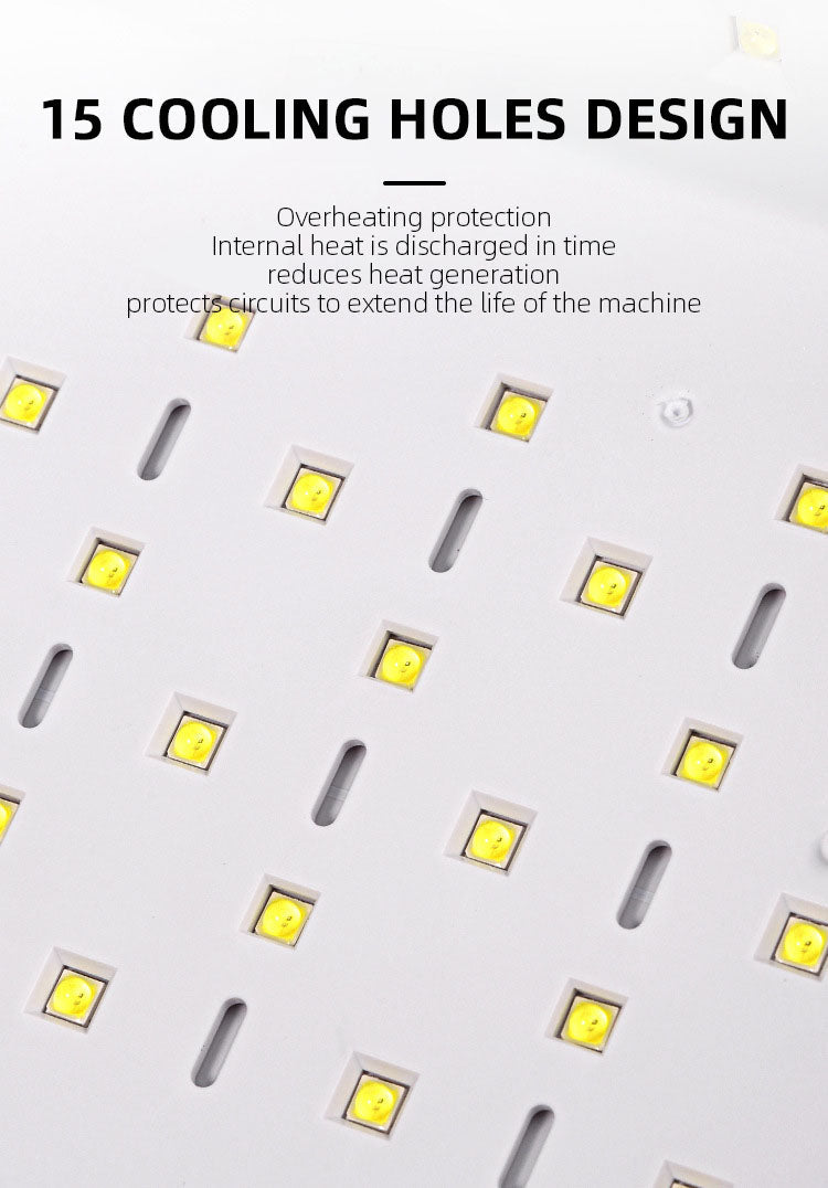 300W High-Power Nail Dryer Lamp with Hand Pillow – 63 LED UV Lamp for Press-On Nails & Gel Curing Machine