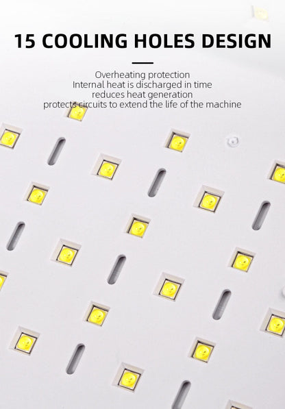 300W High-Power Nail Dryer Lamp with Hand Pillow – 63 LED UV Lamp for Press-On Nails & Gel Curing Machine