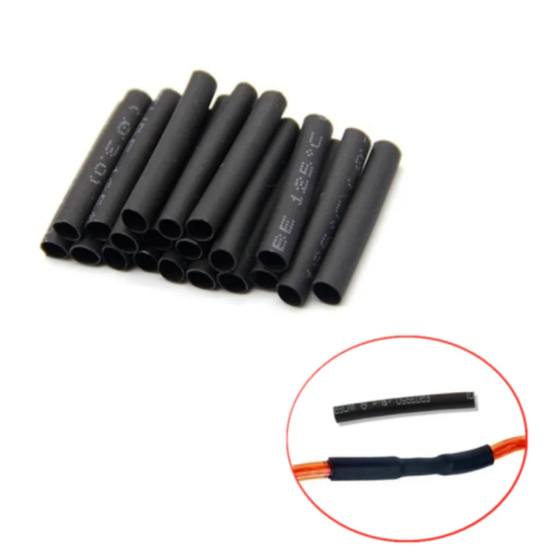 420PCS Black Heat Shrink Tubing Kit - Weatherproof Polyolefin Sleeving for Cable Protection and Tools