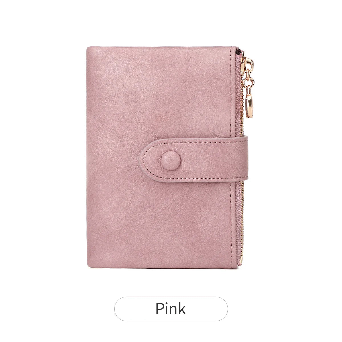 Minimalist Women’s Short Wallet – Large Capacity Triple-Layer Double Zipper Card Holder & Money Bag