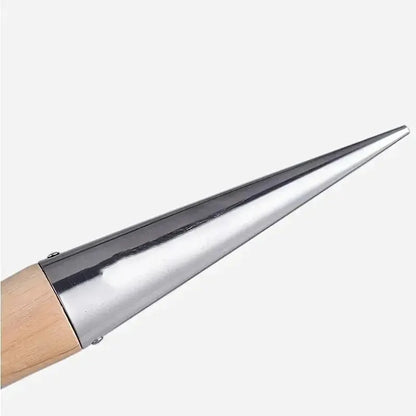 Hand Sow Dibbler with Wood Handle - Seed Sowing and Transplanting Tool for Planting Bulbs and Digging in Gardens