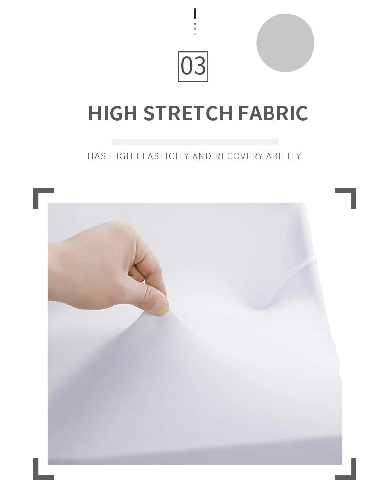READOR White Spandex Chair Covers – 30/50/100Pcs Stretch Slipcovers for Wedding, Party & Banquet Folding Chairs