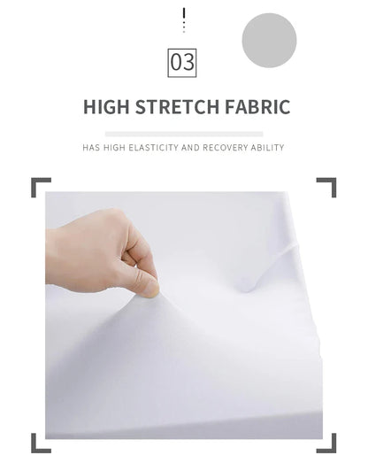 READOR White Spandex Chair Covers – 30/50/100Pcs Stretch Slipcovers for Wedding, Party & Banquet Folding Chairs