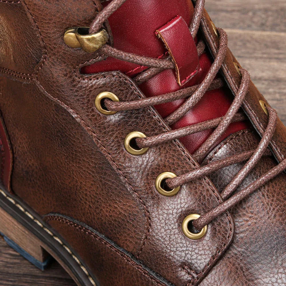Men's Leather Ankle Boots – Brand Boot Size 7-13, Model #AL605