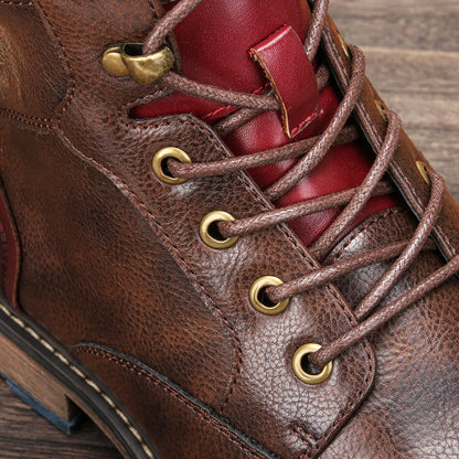 Men's Leather Ankle Boots – Brand Boot Size 7-13, Model #AL605