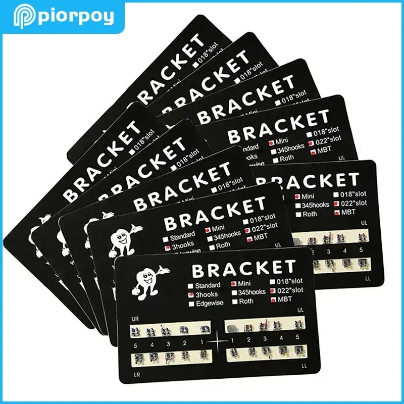 PIORPOY 20PCS Orthodontic Brackets - Mini Roth/MBT 022 Dental Braces Hooks & Treatment Materials