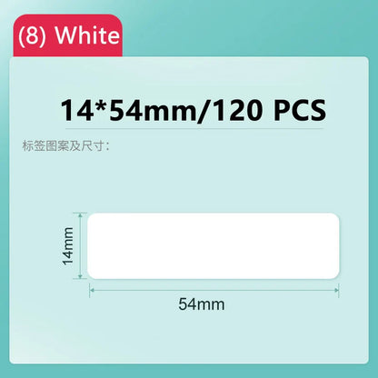 Niimbot D11/D101/D110 Mini Portable Thermal Label Printer – White Waterproof Anti-Oil Sticker Paper, No-Glue Bluetooth Sticker Printer