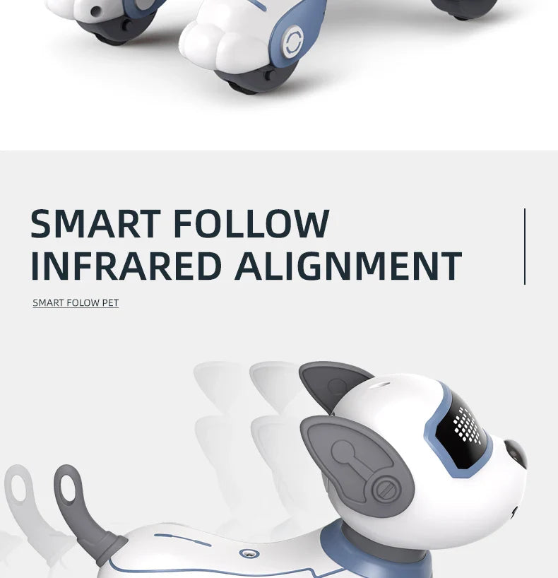 2-in-1 Intelligent Remote Control Robot Dog – Programmable Stunt & Voice Command Toy with Touch & Music for Kids