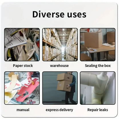 10/1PCS Heavy-Duty Packing Tape – Transparent Yellow & White Box Sealing Tape for Large Rolls & Thick Package Shipping