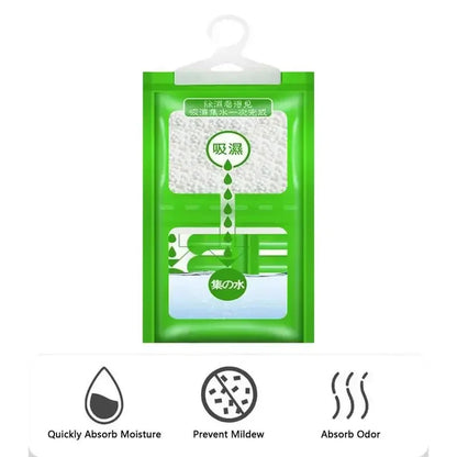 1/5/10PCS Hanging Moisture Absorber Bags — Moldproof Closet Dehumidifier Desiccant for Indoor Anti-Humidity Control