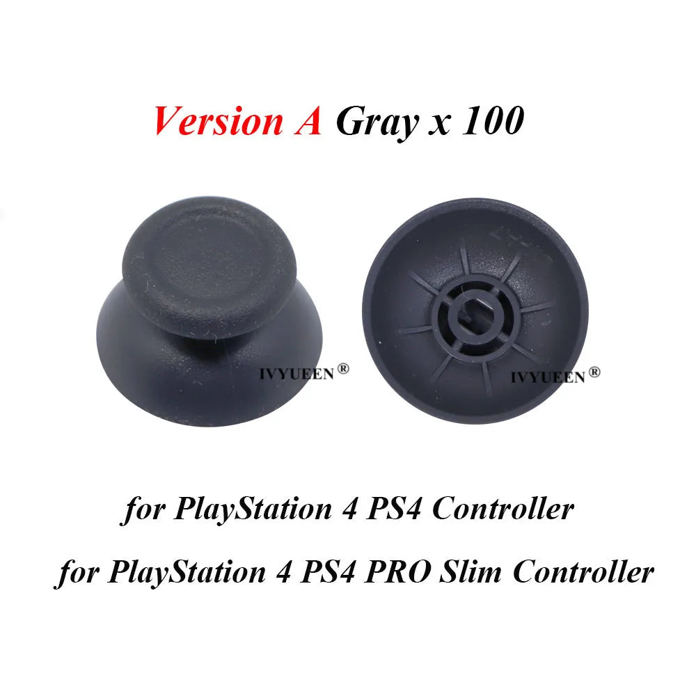 IVYUEEN 100PCS Black Analog Stick Caps – Thumb Grip Covers for PS5, PS4, PS3 & Xbox Controllers