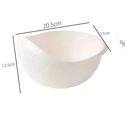 Multifunctional Drainage Basket – Plastic Rice Washing Sieve and Filter Basket | Creative Kitchen Tool