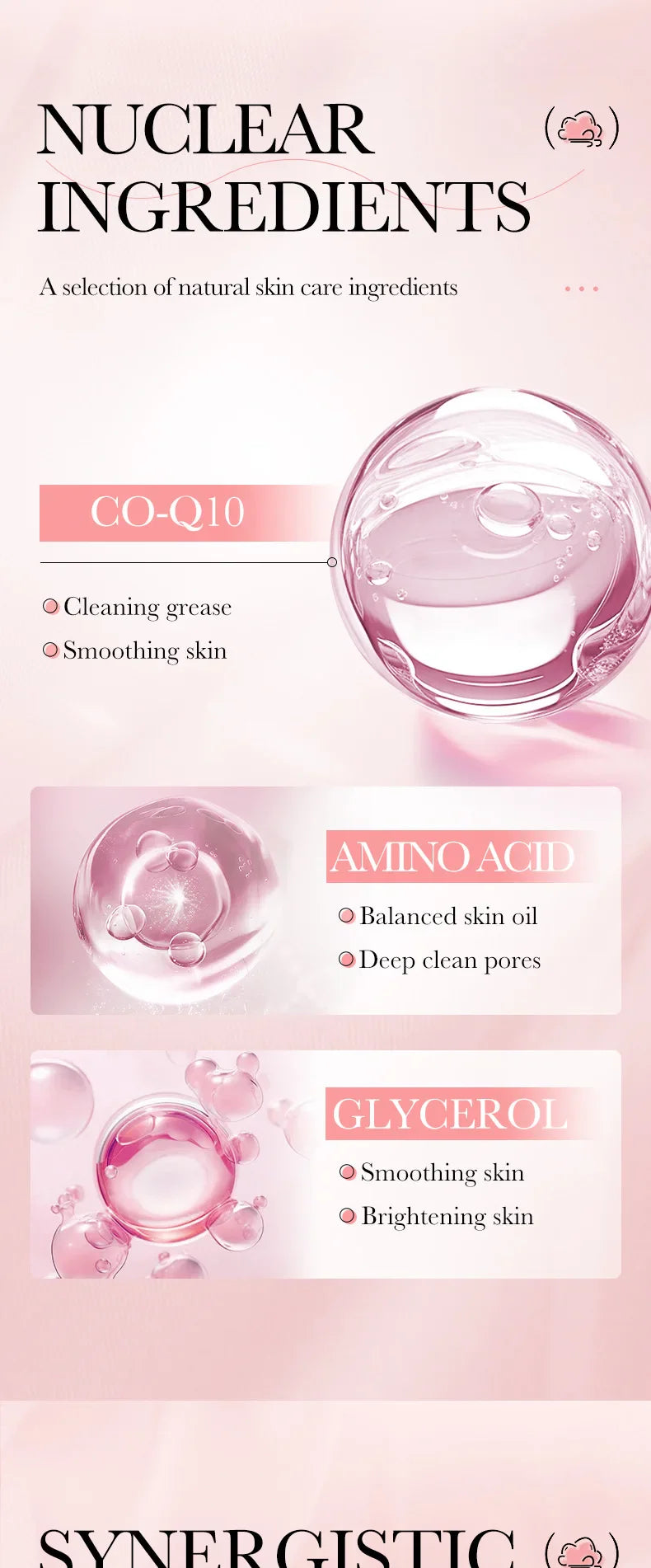 SAODER Q10 & Vitamin C Facial Cleanser — Moisturizing Brightening Face Wash Foam for Gentle Skin Cleansing